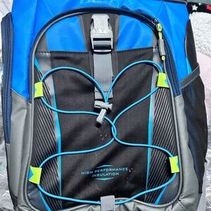 Arctic Zone Insulated Backpack in Black and Blue. New.